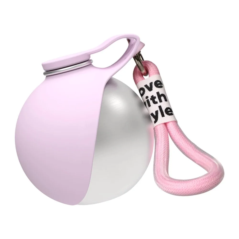 

New 304 stainless steel kettle round outdoor water cup sling hook folding silicone outdoor dog bowl