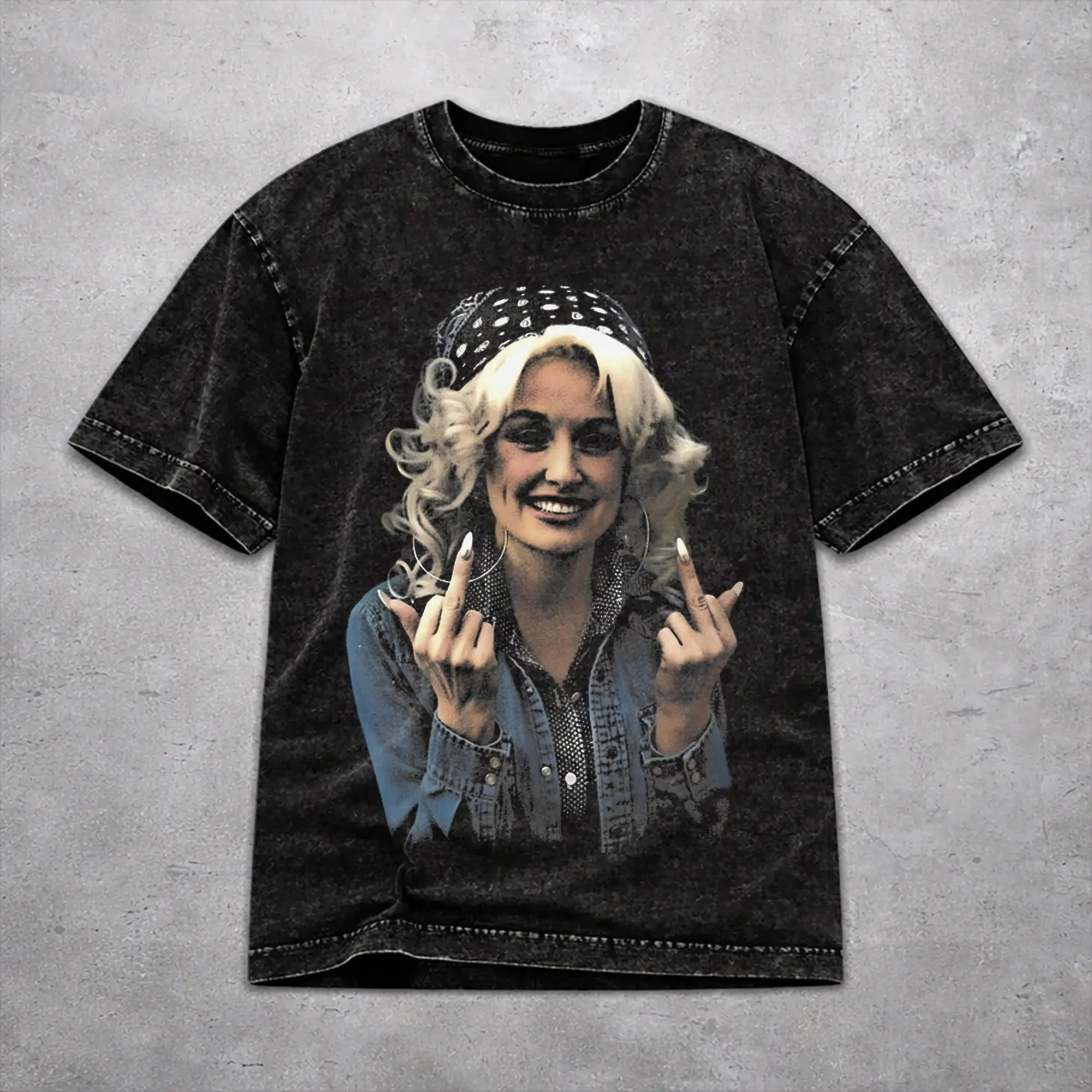 Women Men RIP Dolly Parton T Shirt Printed Washed Cotton  Retro Outfit Tees