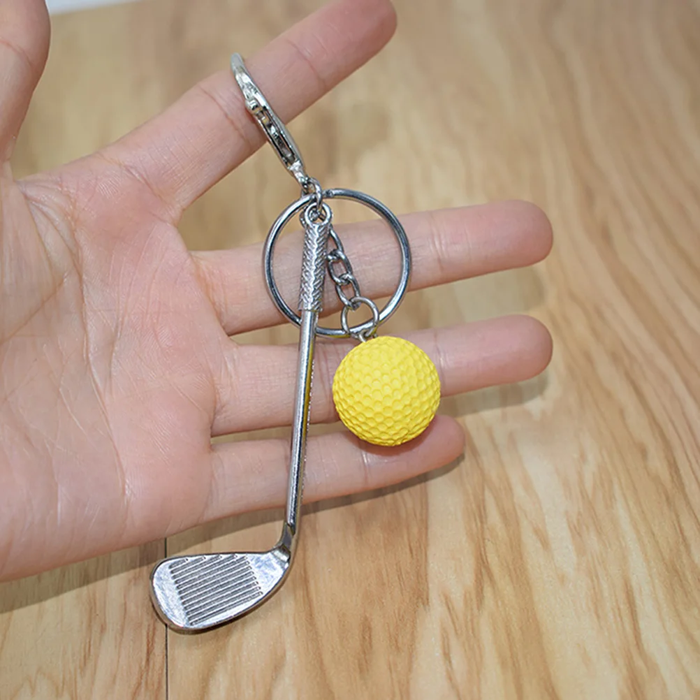 

12pcs Golf Ball Keychain Alloy Pvc Durable Lightweight Sturdy Decorative Sports Themed Hanging Keychains For Car Keys Bag