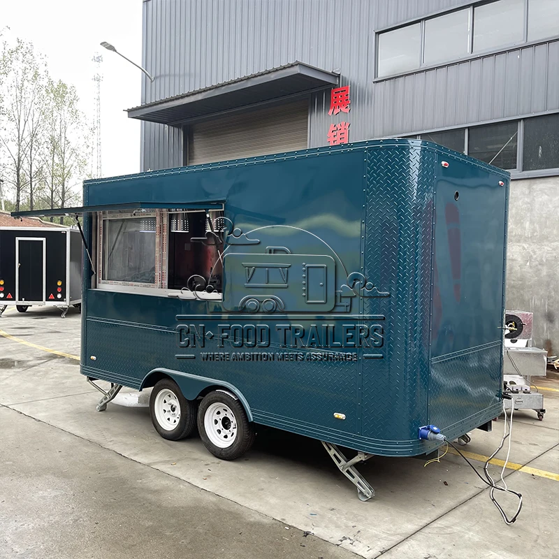 

CN Food Trailer Fast Food Truck Trailer with Integrated Bar and Full Equipment for Pizza Burger and Lemonade Sales