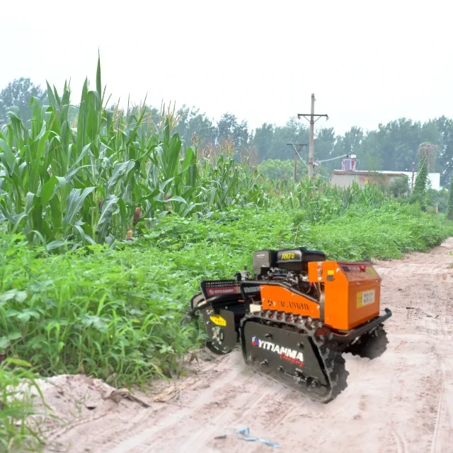 High-Quality Lawn Care: Automatic Remote Control Grass Cutting Machine, Tracked Shredder for Gardens