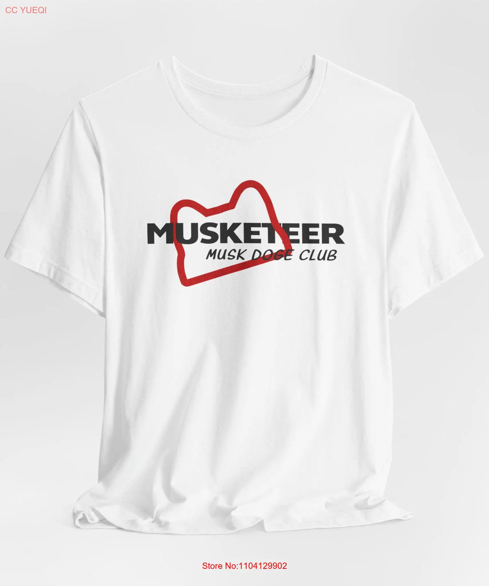 Musketeer Shiba Inu T Shirt Musk Doge Club Dog Lover Silhouette The Father D O G E Elon parody long or short sleeves