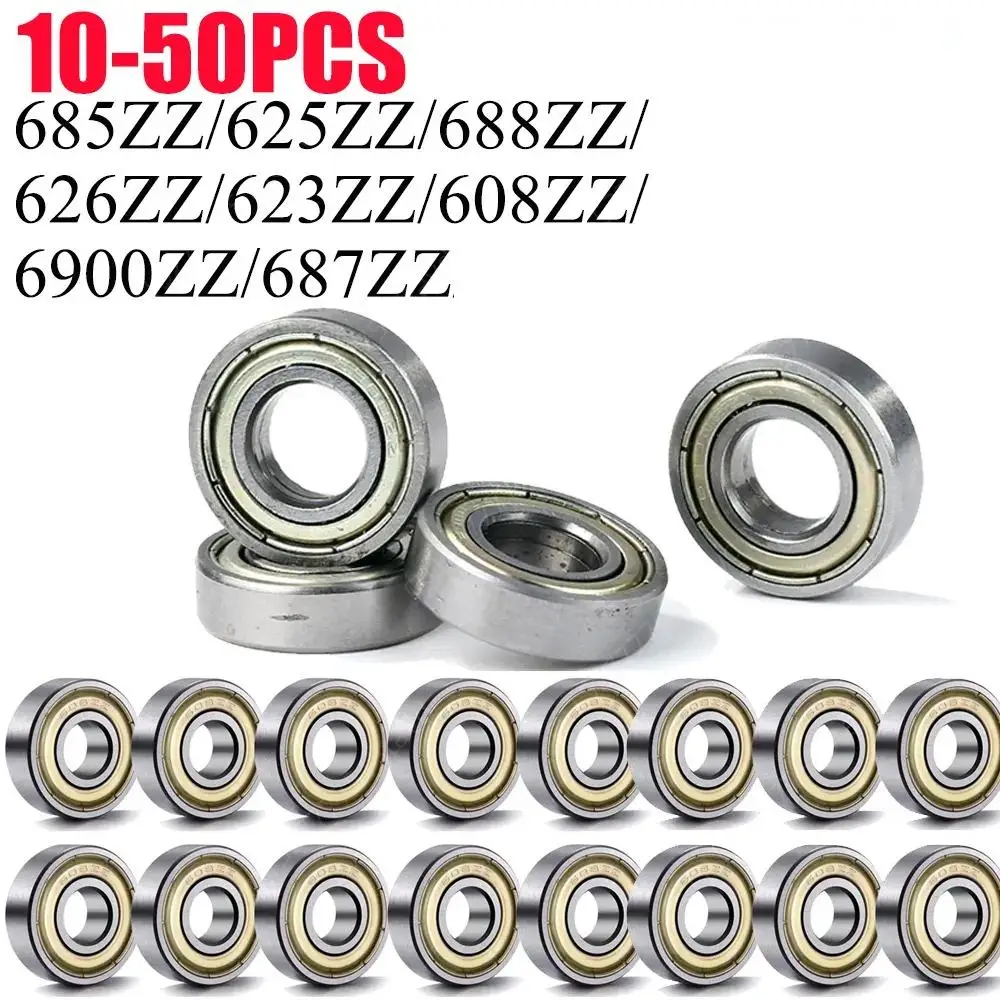 10-50pcs Ball Bearings 685ZZ 625ZZ 688ZZ 626ZZ Deep Groove Miniature Bearings For Skateboard Scooter 3D Printers Bearings