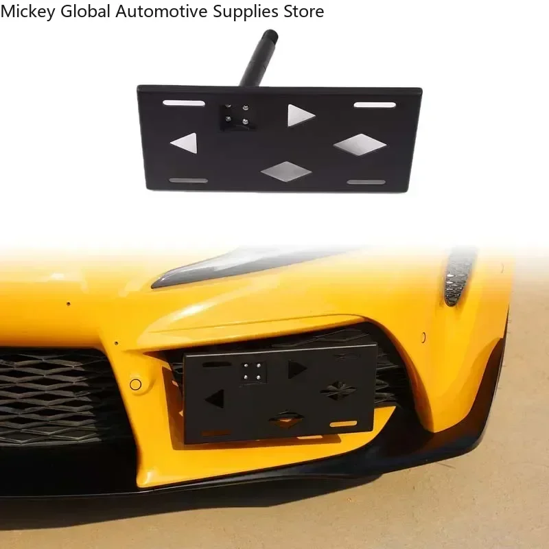 Front Bumper Tow Hook License Plate Mount Bracket Holder for Toyota Supra MK5 A90 2019-2025 Car Accessories