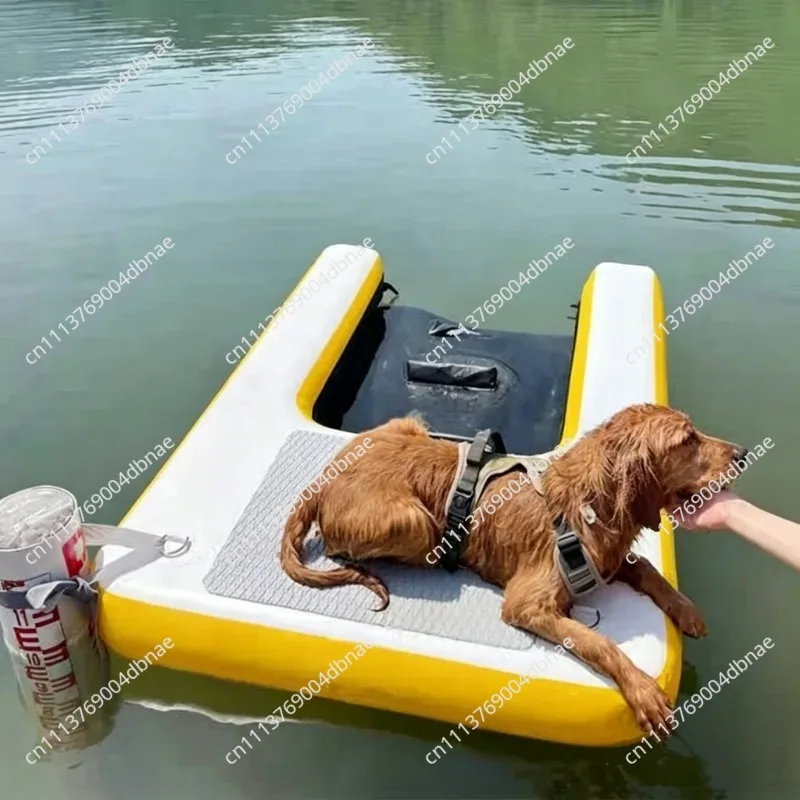 Dog float, pet water toys, double-deck dog ladders, inflatable slopes