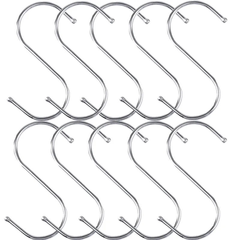 

5/10/20 Pcs S Shaped Cast Iron Hooks Metal Hangers Hanging Hooks for Kitchen Bathroom Shelf Hooks Hanging Storage Tools