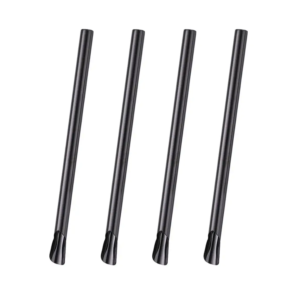 

4 Pcs Steel Straws Reusable Metal Drinking Stirrer Corrosion Milk Tea Straw Resistant Family Party Milk Tea Straw