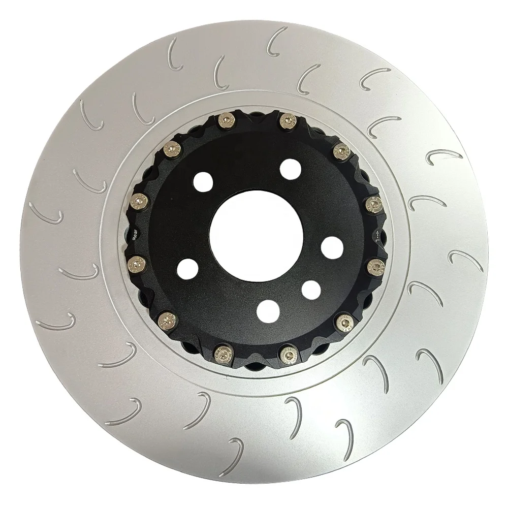4M0615301BM Customized Balance 2 Piece Drilled Perforated Floating Brake Rotor For Audi A8 Q7 SQ7