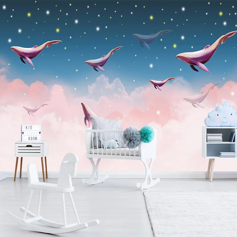 

Custom 3D Wallpaper Modern Starry Sky Cartoon Children's Room Background Wall Murals Home Decor Wall Covering Backdrop Fresco