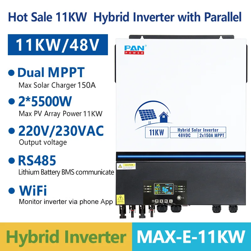 

Gold Seller peiqiDouble MPPT hybrid inverter 48v 10kw 11kw solar inverter with parallel function