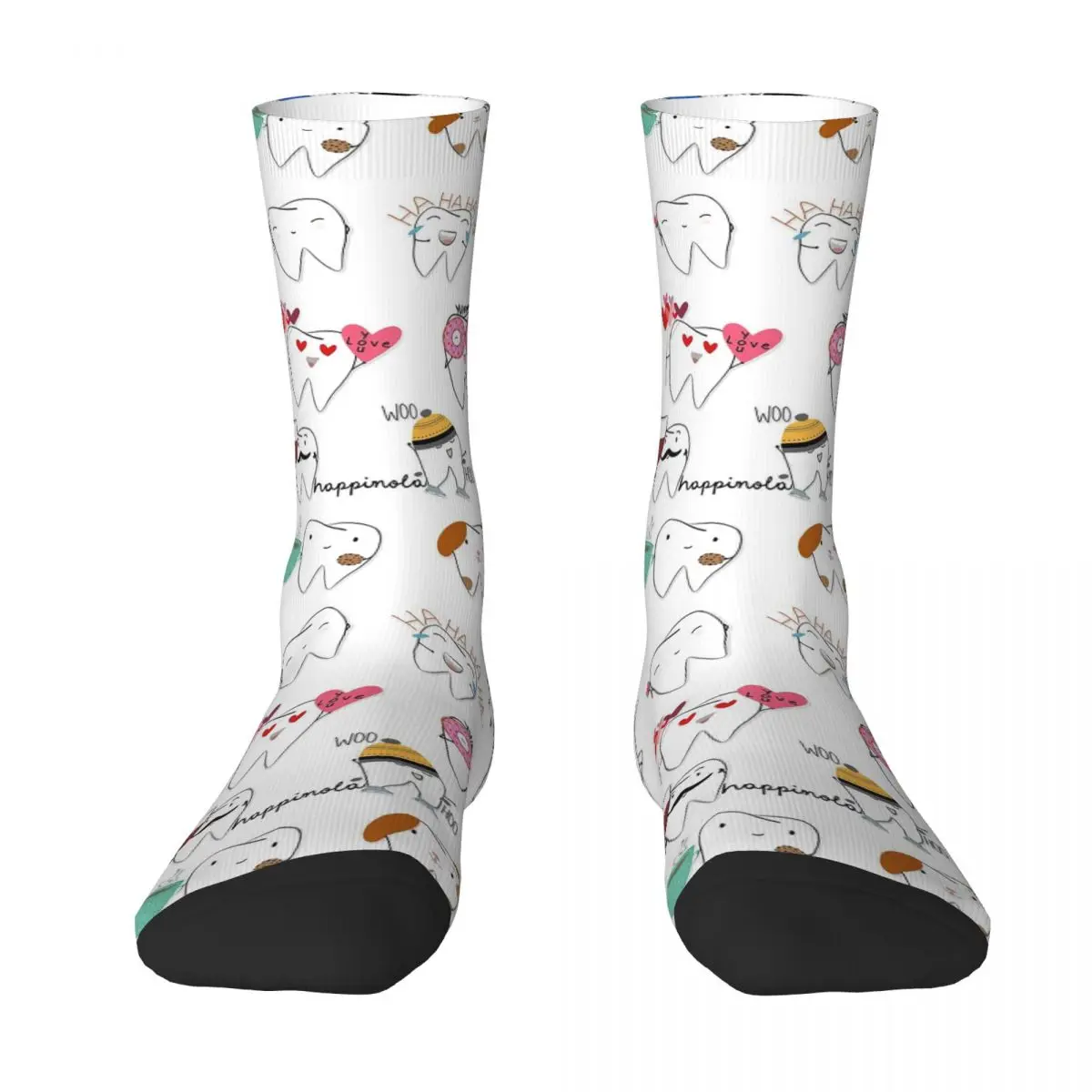 Chaussettes mixtes Harajuku, chaussettes longues toutes saisons, bas de haute qualité, accessoires pour cadeau d'anniversaire unisexe