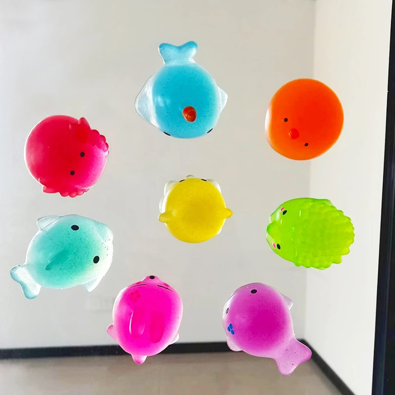 Juguete exprimidor de animales de dibujos animados para niños y niñas, juguetes para aliviar el estrés, Bola de ventilación, suministros de fiesta, regalo de cumpleaños