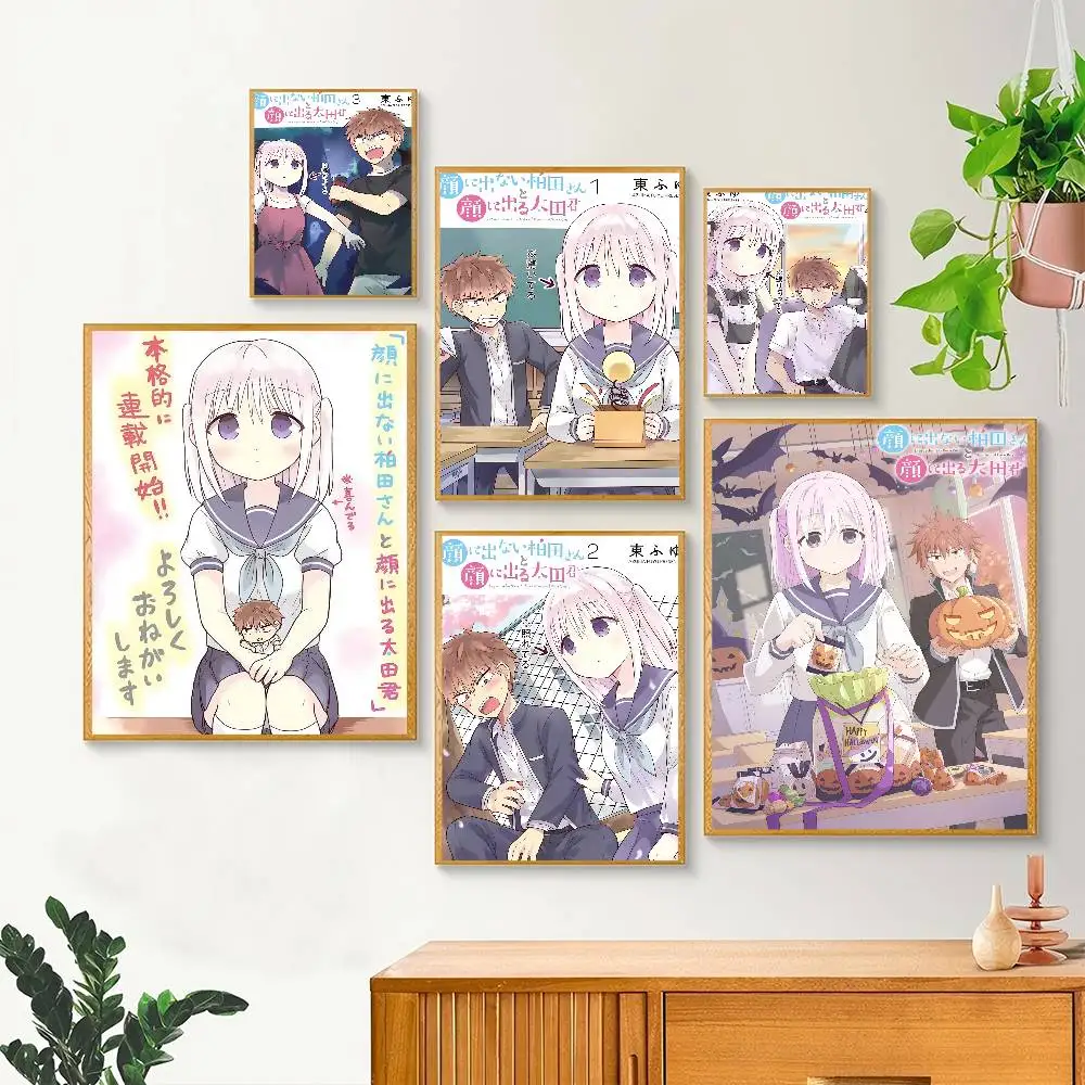 Anime I-Inexpressive Kashiwada and E-Expressive Oota posters Self-adhesive Paper Home Living Room Bedroom Entrance Bar Cafe Art
