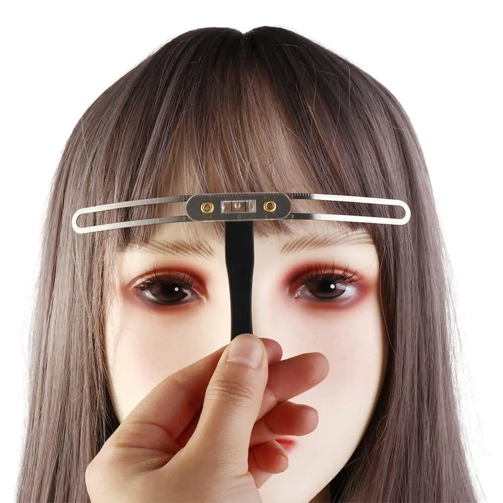 3D Eyebrow Tattoo Ruler Balance Shaper Reusable Microblading Eyebrow Stencil Template Metal Accurate