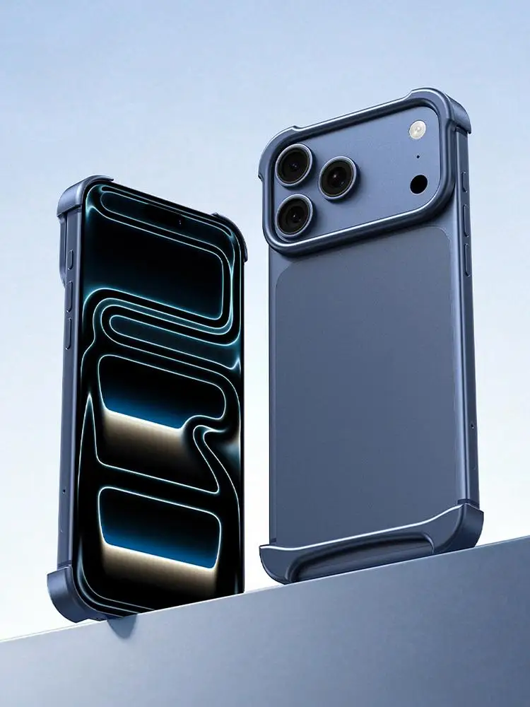 Arc Case Luxe aluminium telefoonhoes voor iPhone 17 pro Max / voor iPhone 17 pro Aluminium randloos 4-hoek Anti-val beschermend - afbeelding 2