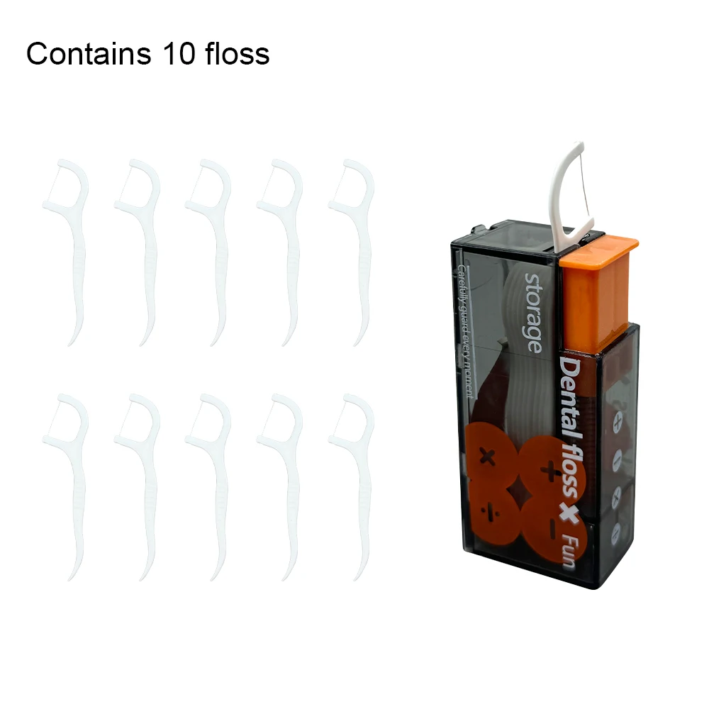 Uma caixa de fio dental portátil que aparece automaticamente o fio dental usado para odontologia de tubo de linha removível em cuidados bucais.