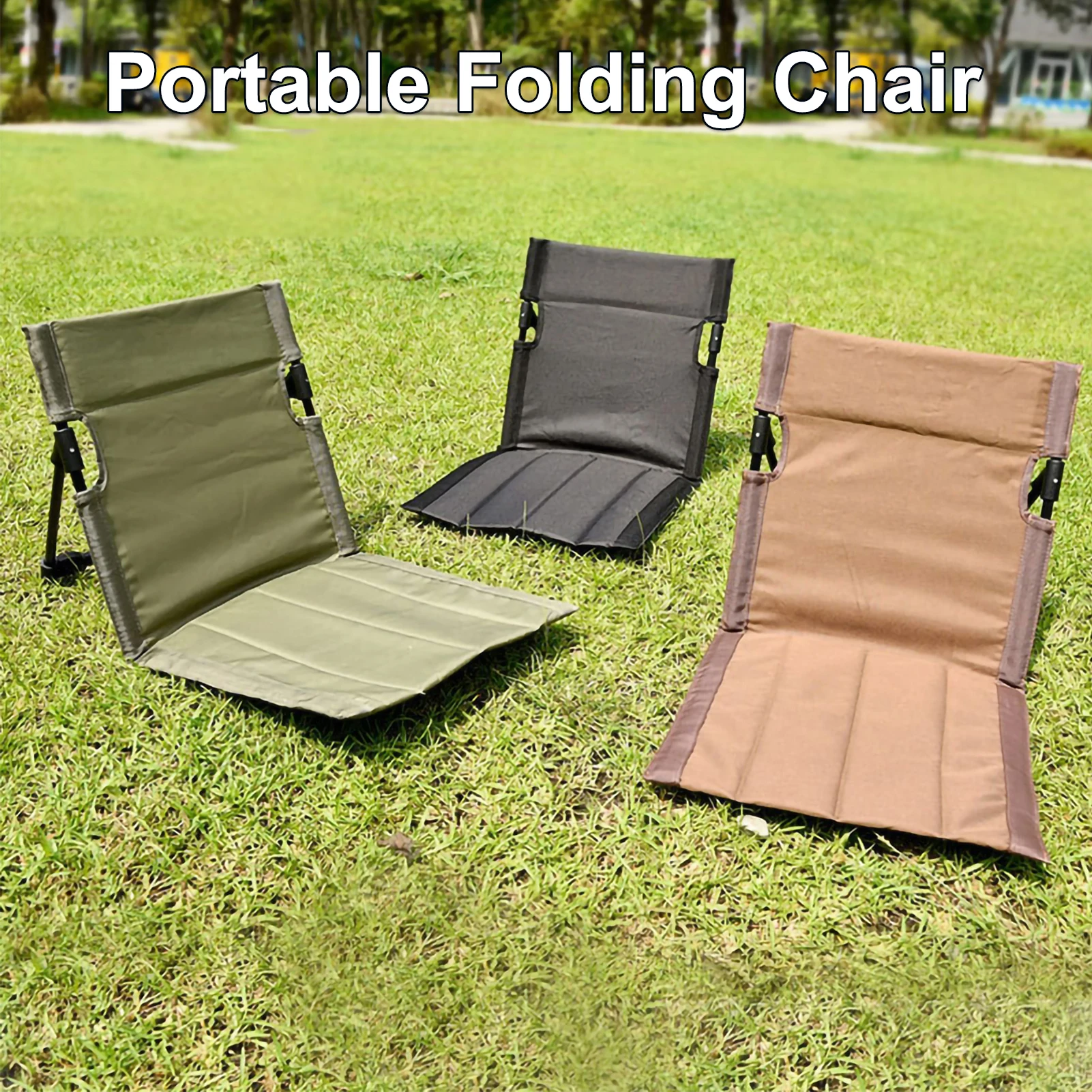 1 Pc Lightweight Comfortable Folding Chair Park Leisure Beach Chair Portable Single Lazy Chairs for Outdoor Camping Back Chairs