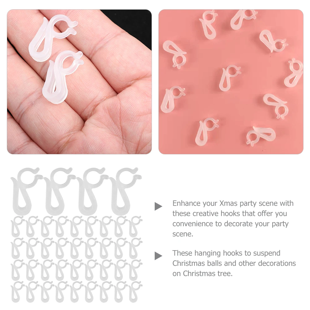

120pcs Christmas Ornament Hooks Light Clips for Tree Decor Hanging Hooks Bathroom Kitchen Storage