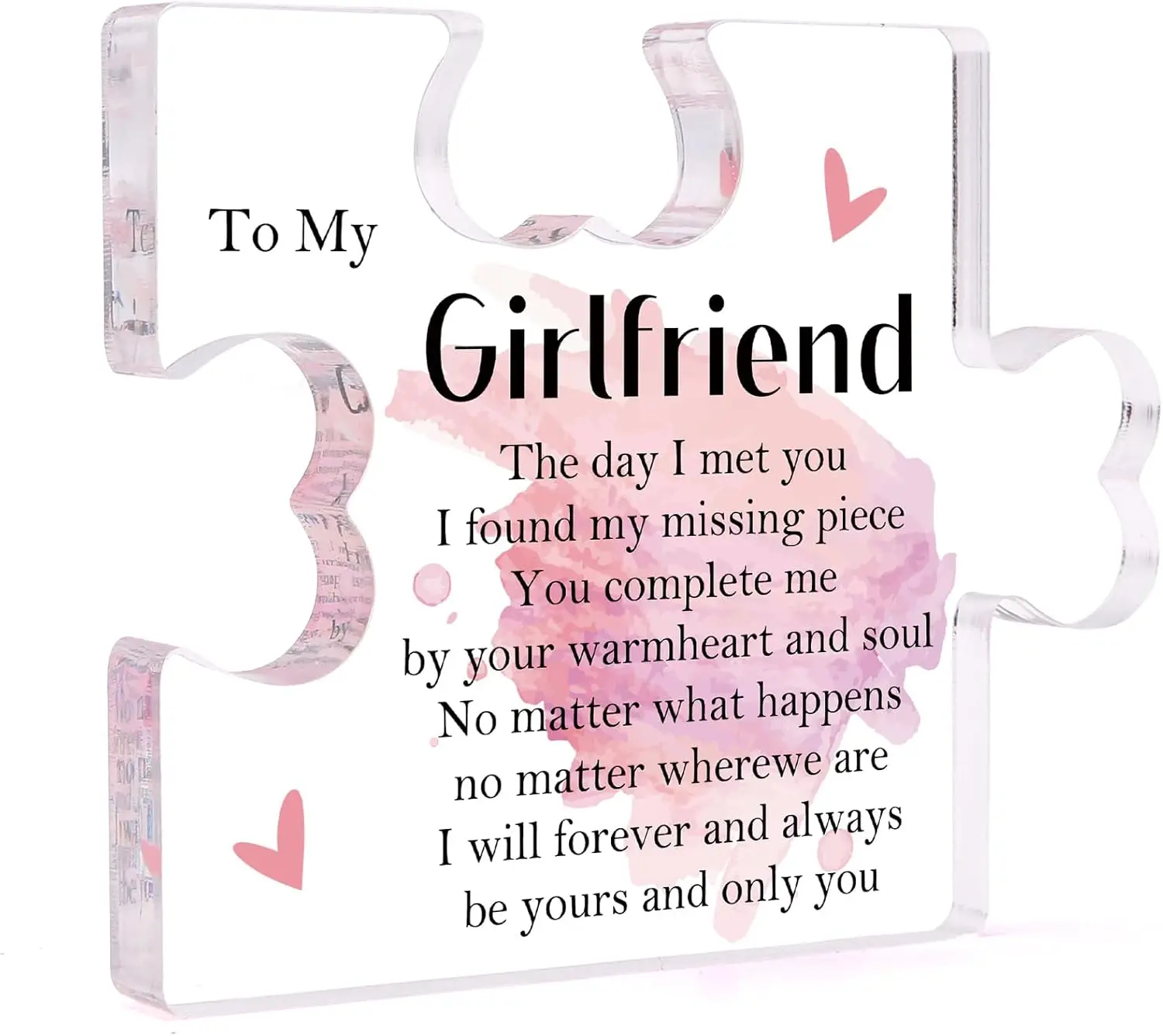 Gifts for Her Girlfriend Sentimental Gift Ideas Romantic Gifts Puzzle Shaped Acrylic Block Plaque Unique Birthday Valentines Day