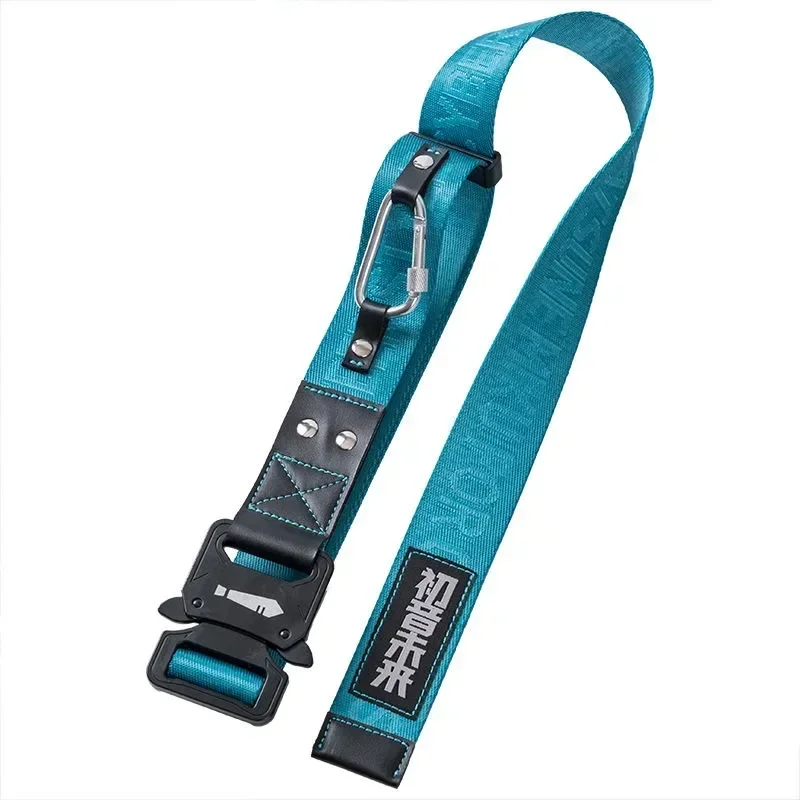 Hatsune Miku animation 2023 function series ride theme belt, metal buckle letter jacquard woven belt, anime cosplay accessories