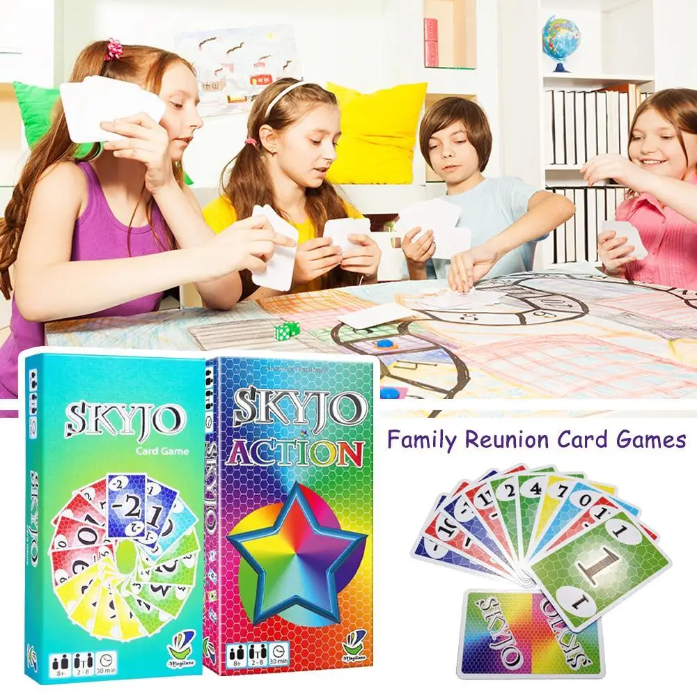 Family Reunion Skyjo Board Games Card Party Of Tables For The Whole Family Deck Box Card Games Tapis Poker Social