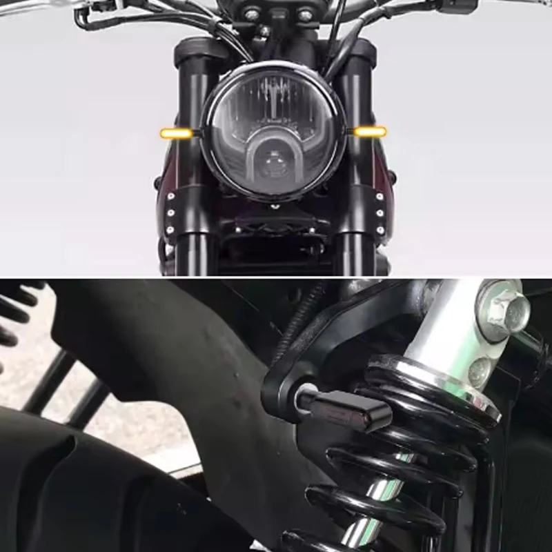 Indicatore di direzione del motociclo Indicatori di direzione a 3 LED Lampada 12V 8mm Indicatore moto Luci lampeggianti per Honda Per Yamaha Per Cafe Racer