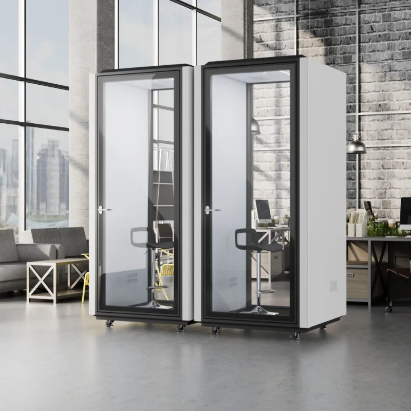 Akoestische verplaatsbare moderne vergader- en werkplekunits, prefab geluidsdichte privacy modulaire cabines, opname- en telefooncabines