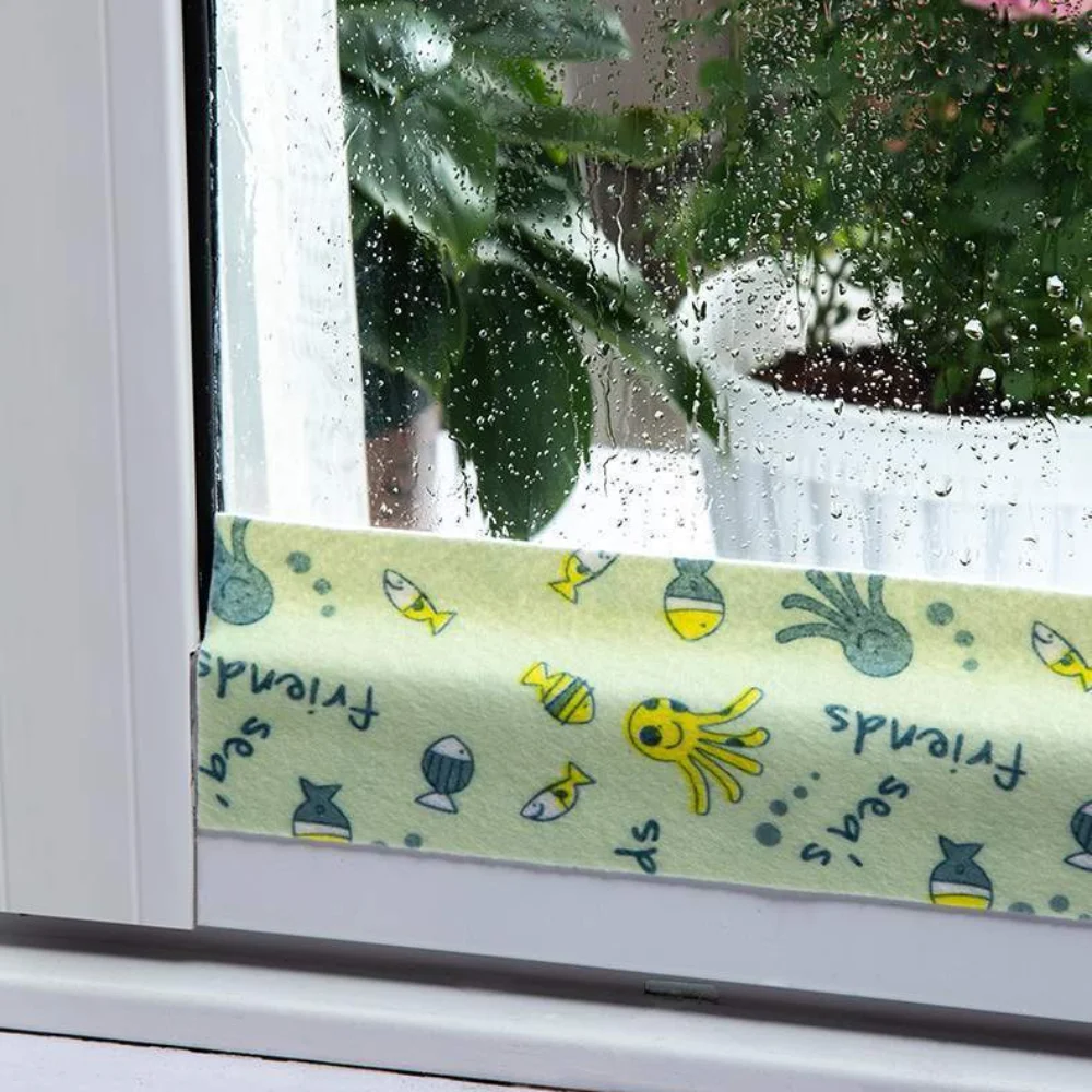 Pegatina absorbente de agua reutilizable para ventana, alféizar de ventana, autoadhesivo, antiescarcha, Rocío, tira de sellado, cinta lavable