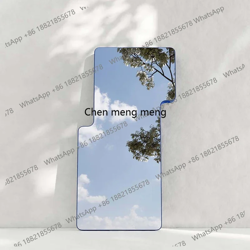

Full-length mirror full-body floor mirror light luxury wall-mounted modern simple abstract decorative mirror
