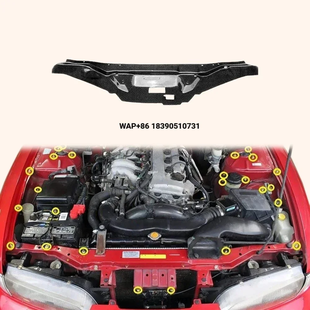

For Silvia S14A (Late Model) GA Style Carbon Engine Cooling Panel Body Parts for Effective Engine Protection