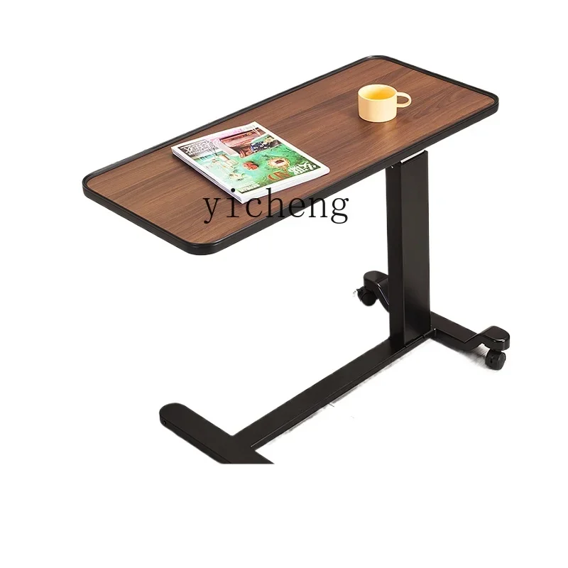 ZZ mobile dining table with wheel bedside table household bed foldable pneumatic lifting table computer desk office