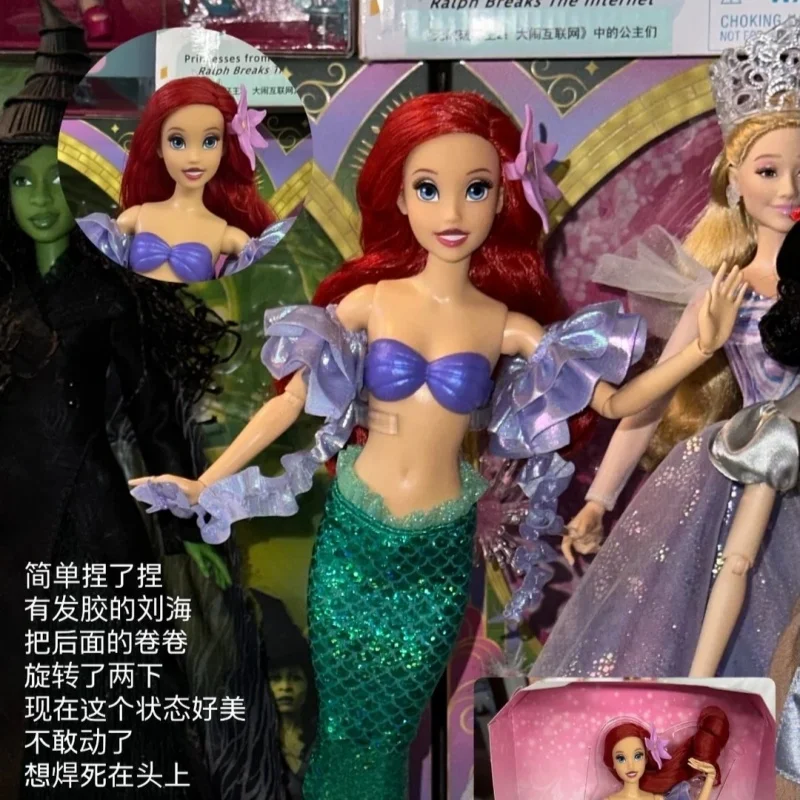 Nueva en Stock: Muñeca Barbie Princesa Ariel de la Sirenita con Cola Brillante, Cabello Rojo y Flor Morada, Serie de Colección