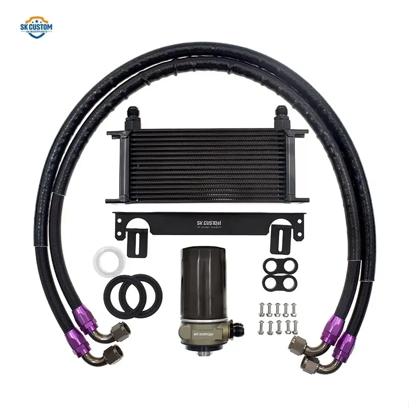 Hot Sale For Golf MK6 GTI EA888 II Engine Oil Cooler Kit Thermostatic Oil Filter Sandwich Adapter With Nylon Stainless Steel