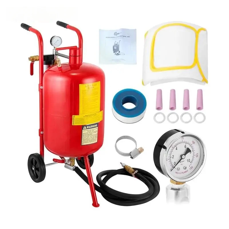 Sand Blaster 10Gal Portable Air Sandblaster 125 Psi Pressure Sand Blasting Kit for Special Surface Treatment of Material