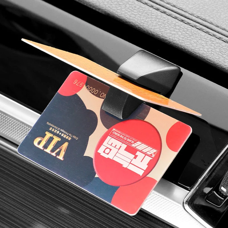 Clipe de cartão de estacionamento portátil para carro clipe rápido suporte clipes de carro para cartões cabos de dados recibos acessórios interiores