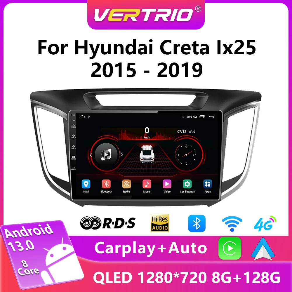 

2Din Android 13 Car Radio For Hyundai Creta ix25 2015-2019 Multimedia Video Player Navigation Stereo Head Unit Wireless Carplay