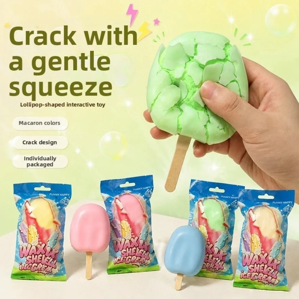 Slow Rebound Ice Cream Squeeze Crispy Texture Hand Relax Sensory Fidget Squeeze Pinch Crunch Sound Food Theme Squeeze