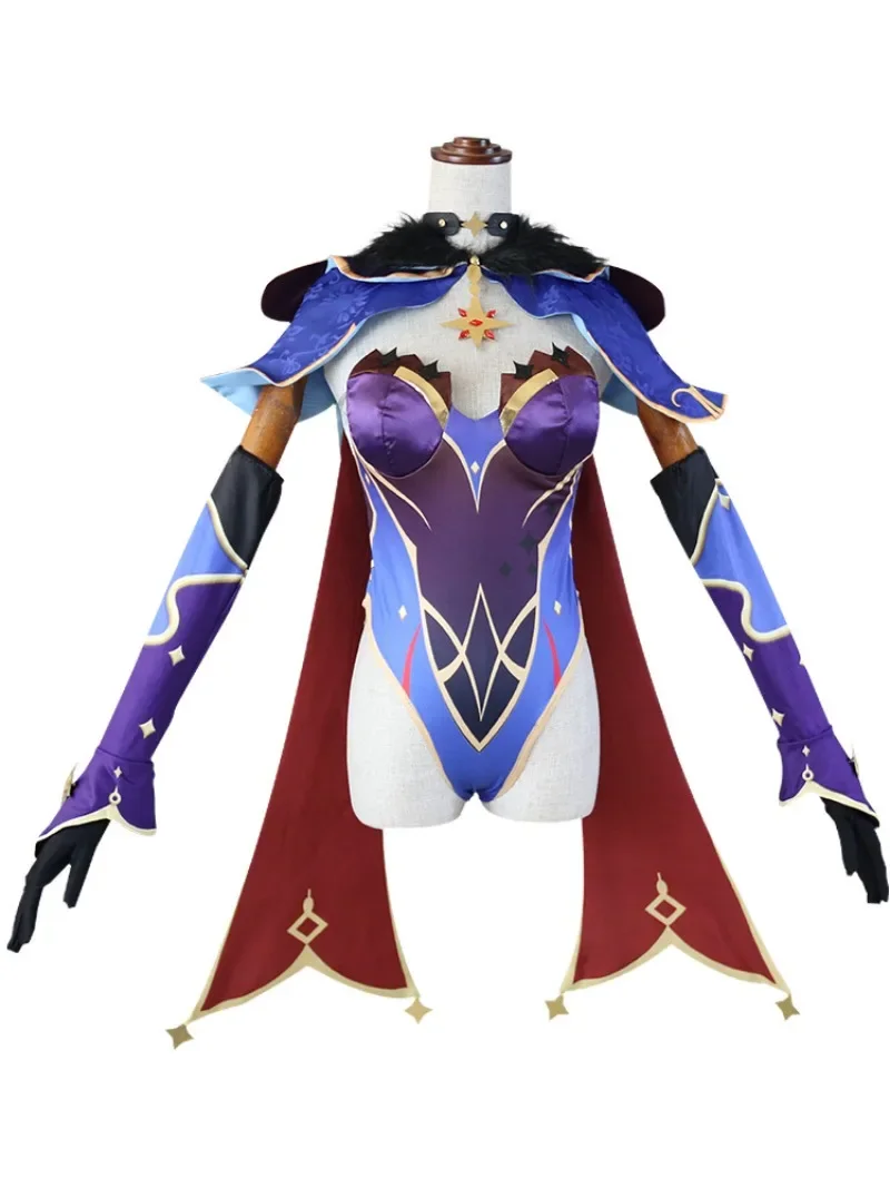Disfraz de Cosplay de Anime Jeu Genshin Impact Mona, disfraz de fiesta de Carnaval de Halloween para mujeres, Sexy Femin37Uniforme, Perruque T