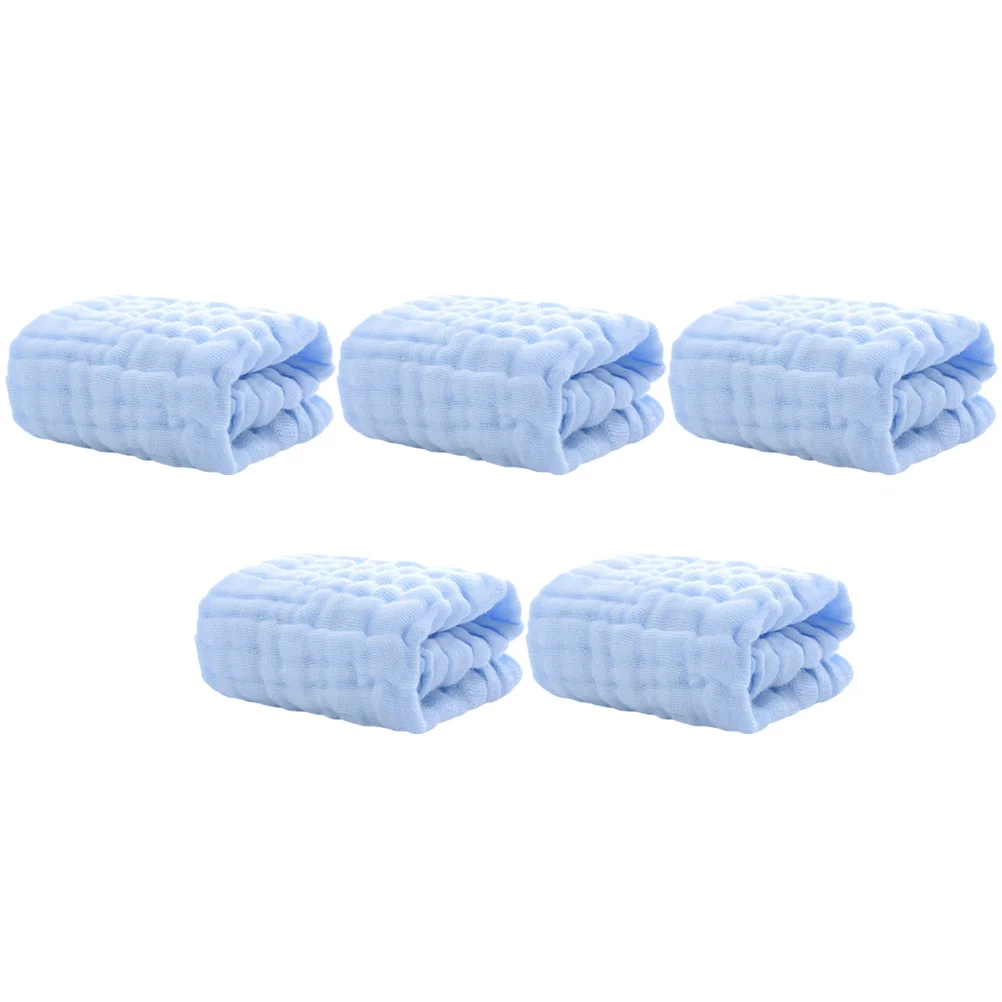 5 Pcs Saliva Hand Towel Washcloths Baby Necessities Drool Muslin Burp Cotton Toddler Girl