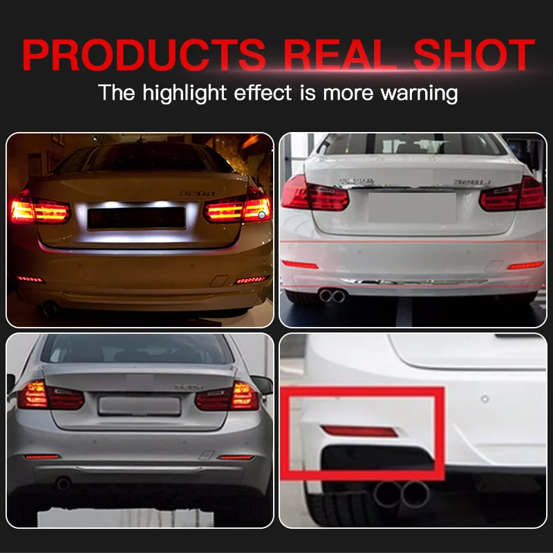 

2PCS LED Rear Bumper Brake Lights Canbus For BMW F30 F31 F35 3-Series GT 2011-2015 F32 F33 4-Series 2012-2015 Car Accessories