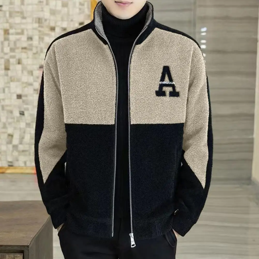 Solid Color Polar Fleece Jacket Men Winter Thick Warm Fleece Jacket Coat Plus Size 5XL Fashion Casual Polar Fleece Coat Male