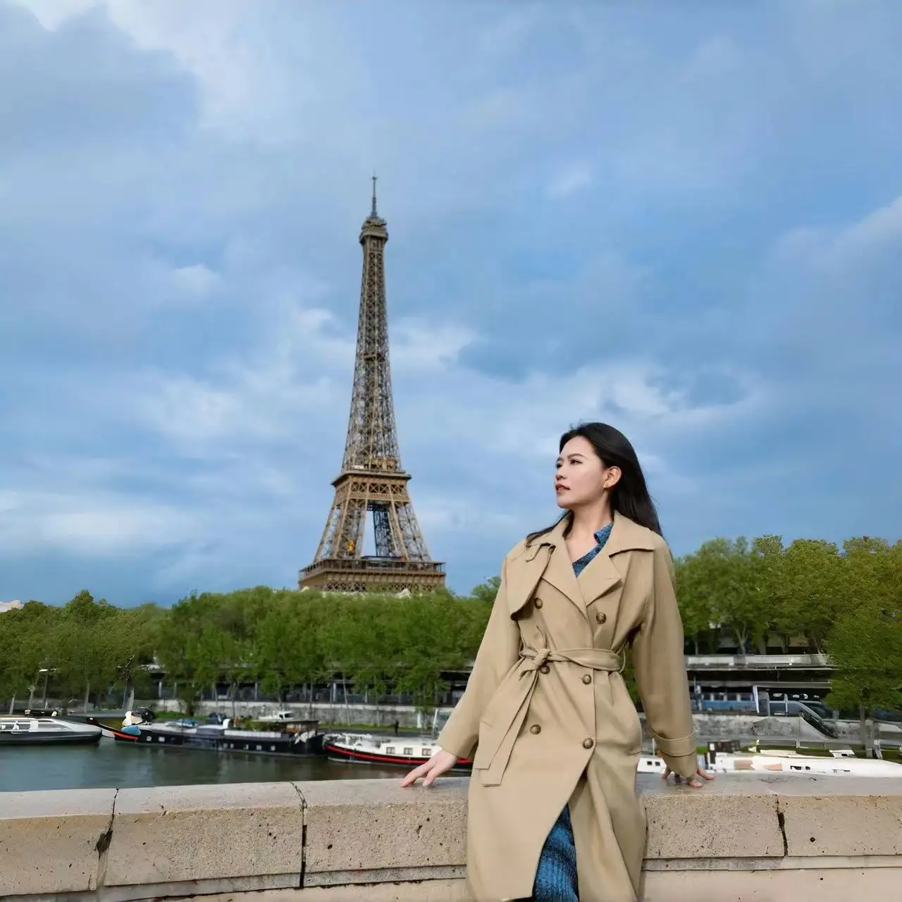 

Paris Rouj * Sle Light Camel Color 4, классическое пальто на двойных пуговицах OL Sle, длинное пальто из смеси хлопка для поездок на работу