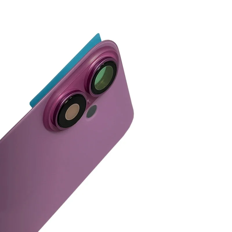 

Заднее стекло для iPhone 16-16 Plus Задняя дверца корпуса с металлической пластиной Магнитное стекло объектива камеры