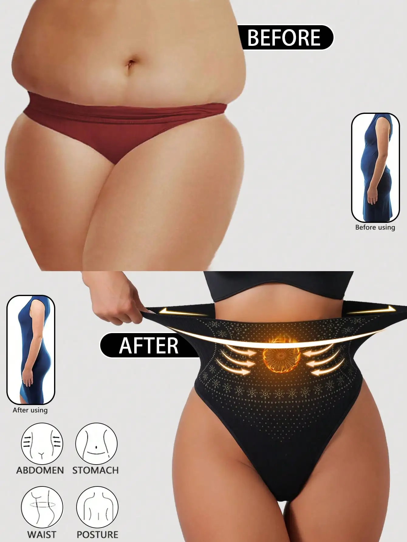 Faja Moldeadora Sin Costuras para Mujer, Sexy, de Cintura Alta, Control de Abdomen, Bragas Moldeadoras, Tanga Postparto, para Vientre, Cadera y Glúteos
