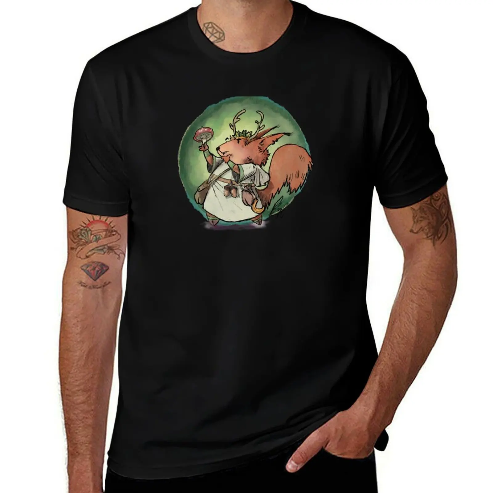 Cute RPG druid / shaman T-Shirt Festival Short Sleeve T-Shirt