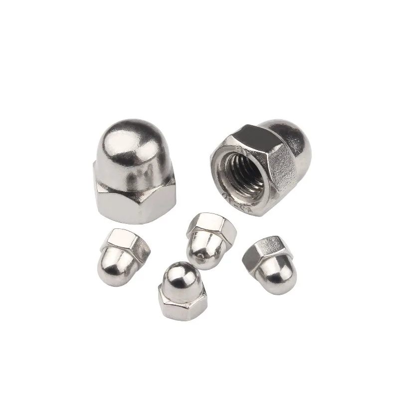 Stainless steel cover nut, screw cap Daquan, fine tooth anti-tooth round ball head cap