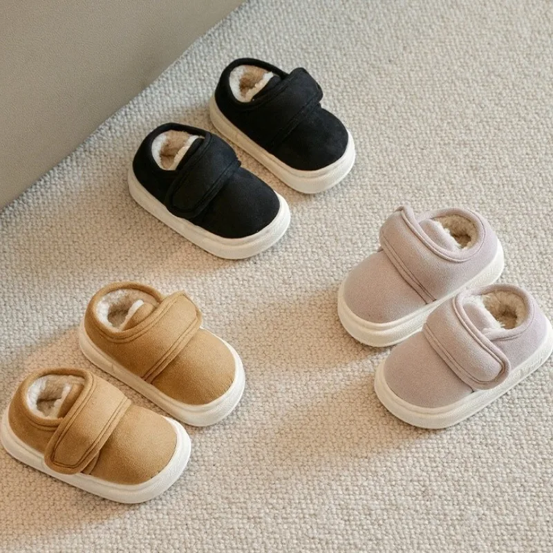 

Child Walking Cotton Shoe2025Winter New Outdoor Warm Child Flat Shoe Baby Snow Boots Fashion Anti Slip Men Women Versatile Boots