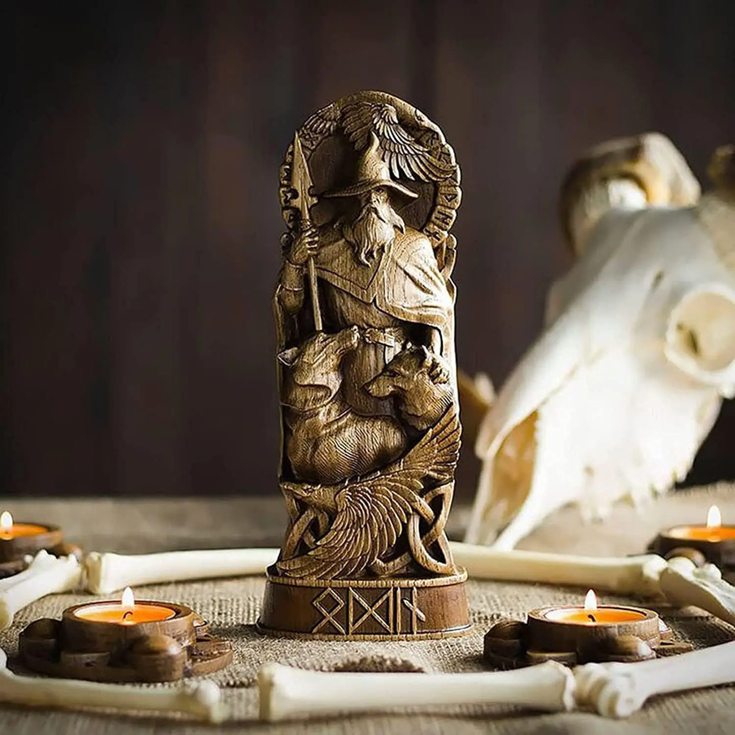 Thor Statue, Norses God Norses Odin Loki Freyja Deity Resin Figurine Craft Toy, Mythology Ornament, Thunder God Home Office Deco