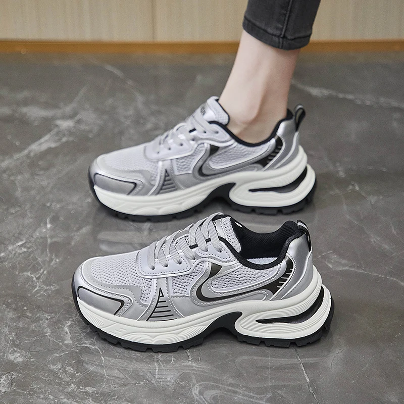 Spring Autumn Sneakers Women Fashion Sport Running Shoes Platform Non-Slip Female Street Comfortable Casual Shoe Zapatos Mujer