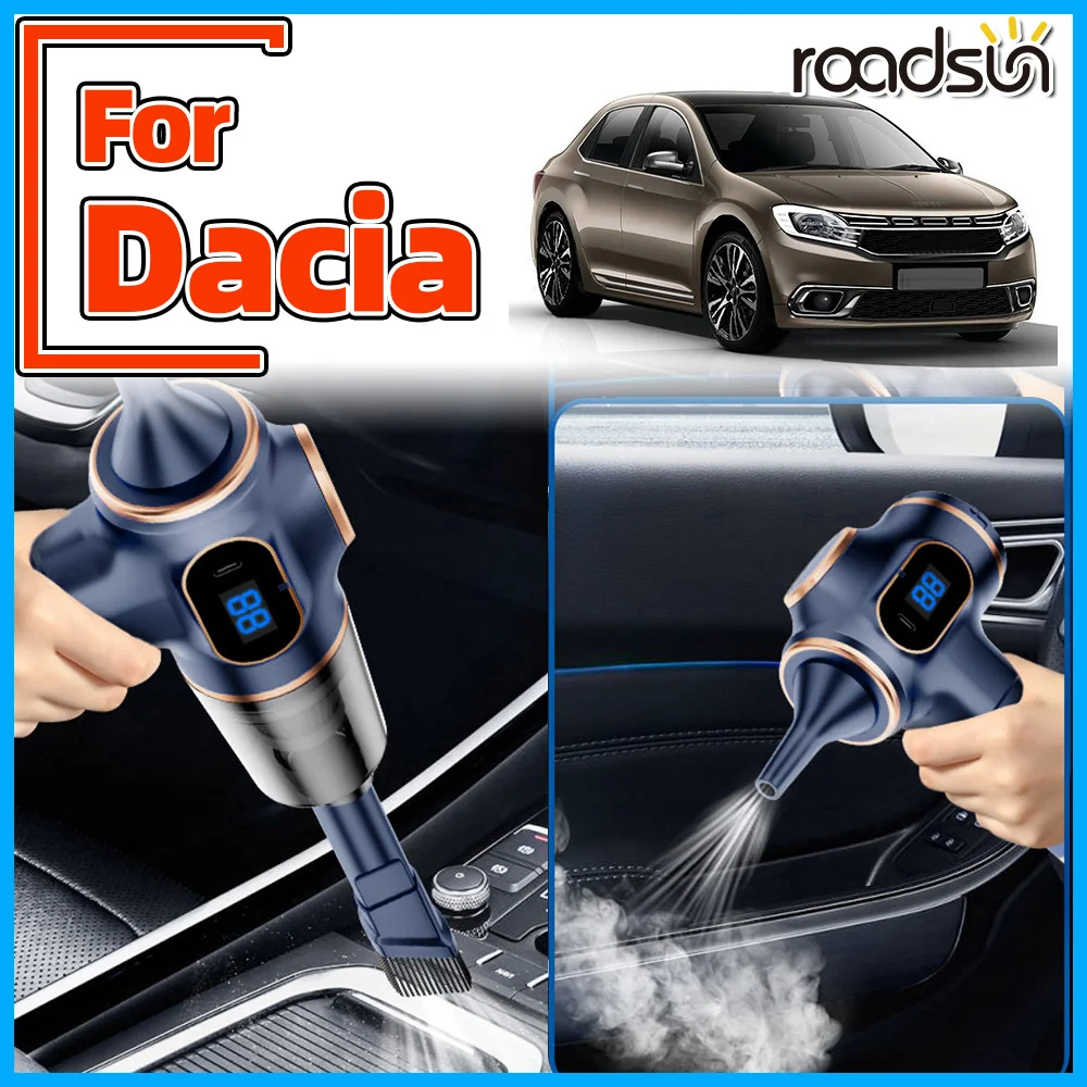 12V Handheld Vacuum Cleaner Strong Blowing and Suction Powe For Dacia Duster Sandero Logan Dokker Bigster Lodgy Sandrider Spring